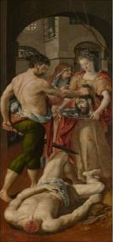 Fig 2. Maerten de Vos “La decapitación de san Juan Bautista”, 1574. Konin¬klijk Museum ¬voor Schone Kunsten , Amberes